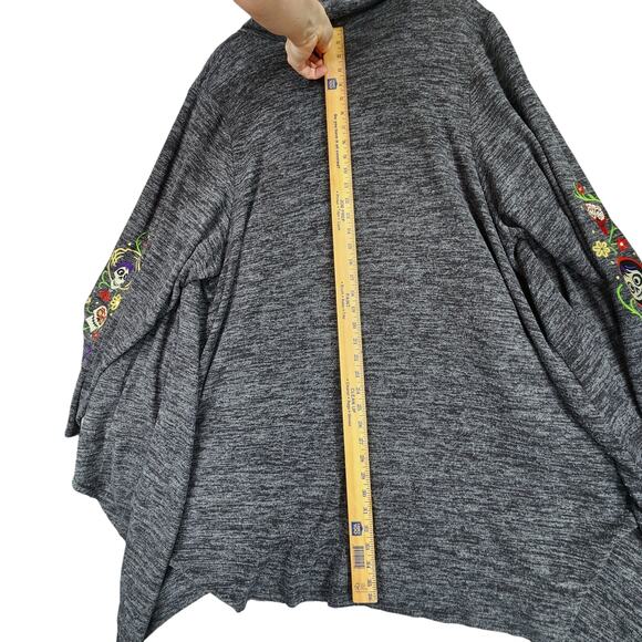 Disney Cardigan sz 5 Pixar Coco Miguel Embroidered Hood Cape Gothic Day of Dead - Picture 6 of 16
